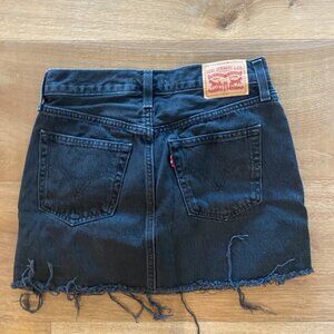 Levi black denim mini skirt